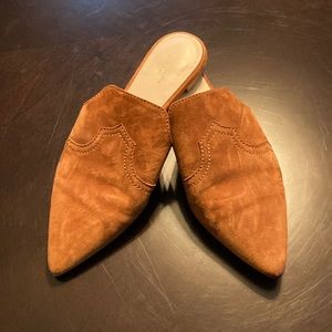 Cole Haan Pointed Toe Camel Suede Mule